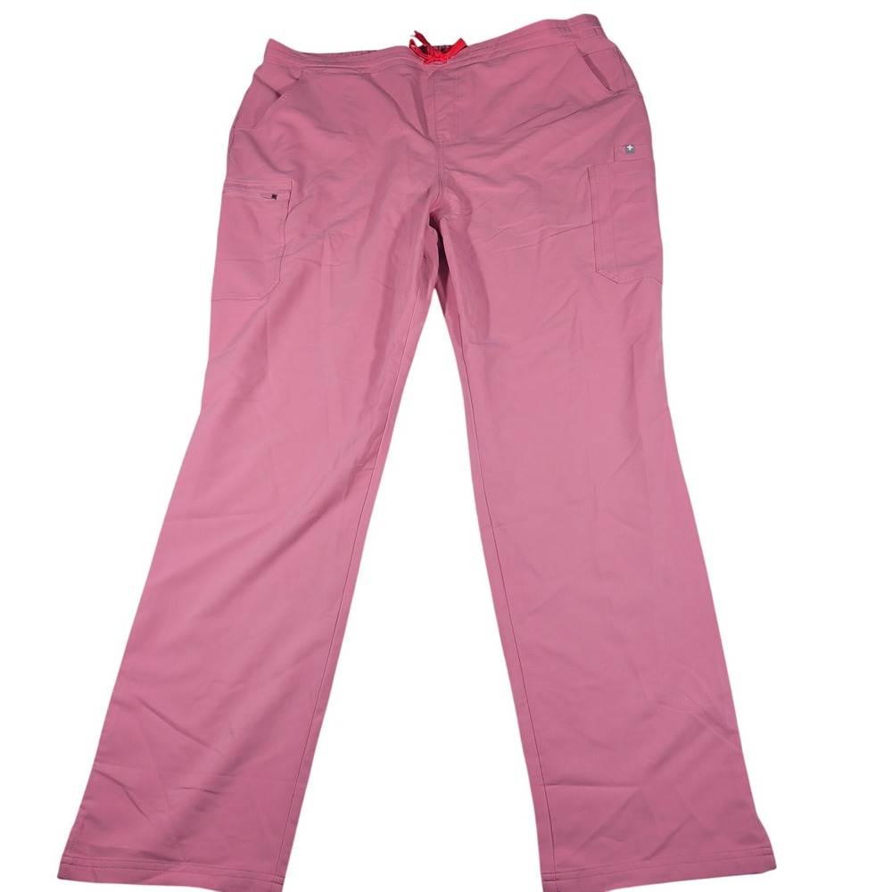 FIGS Scrub Pants Womens XXL Tall Pink Livingston Straight FIONx Cargo TW2000T